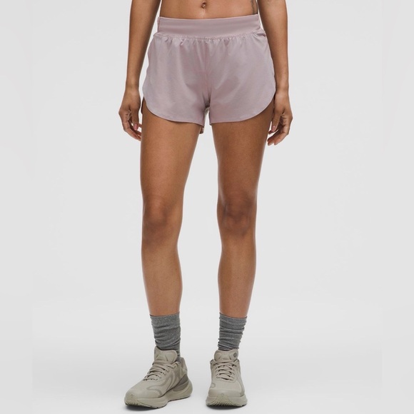 Lululemon Fast and Free High-Rise Classic-Fit Split Short 3” in Mauve Gray - Picture 2 of 12
